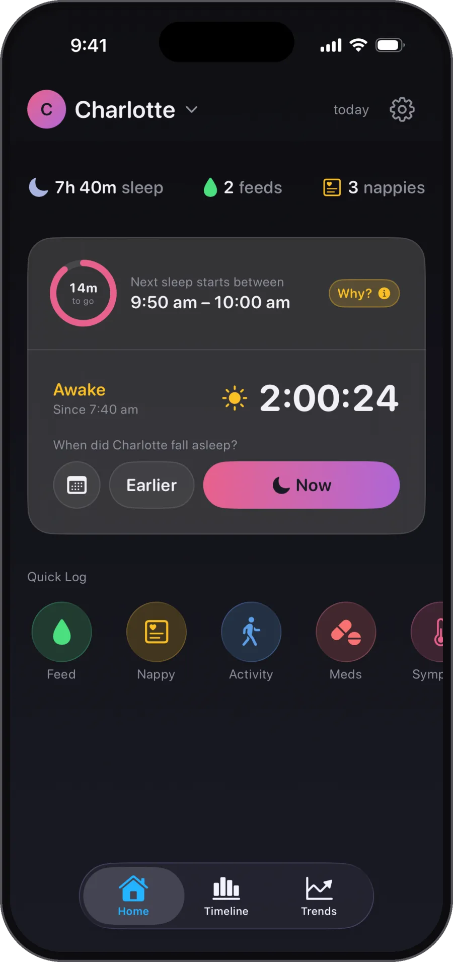 Stop guessing bedtime. Real patterns, not generic charts