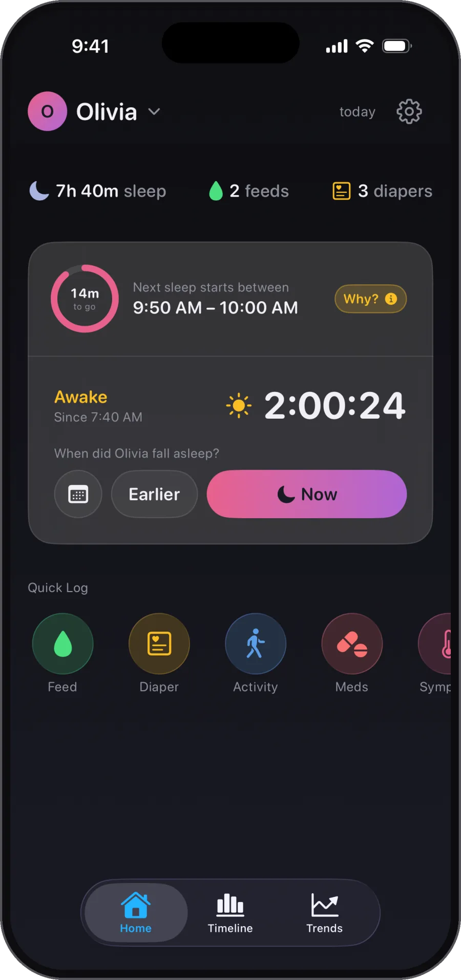 Stop guessing bedtime. Real patterns, not generic charts